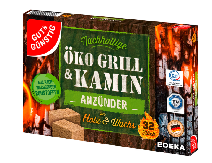 Bild von G&G Anzünder Holz und Wachs 32ST