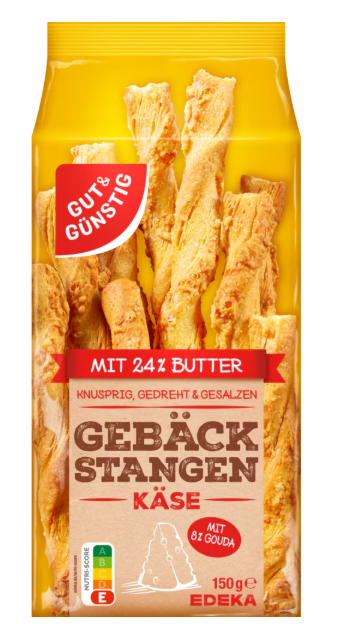 Bild von G&G Gebäckstangen Käse 150g
