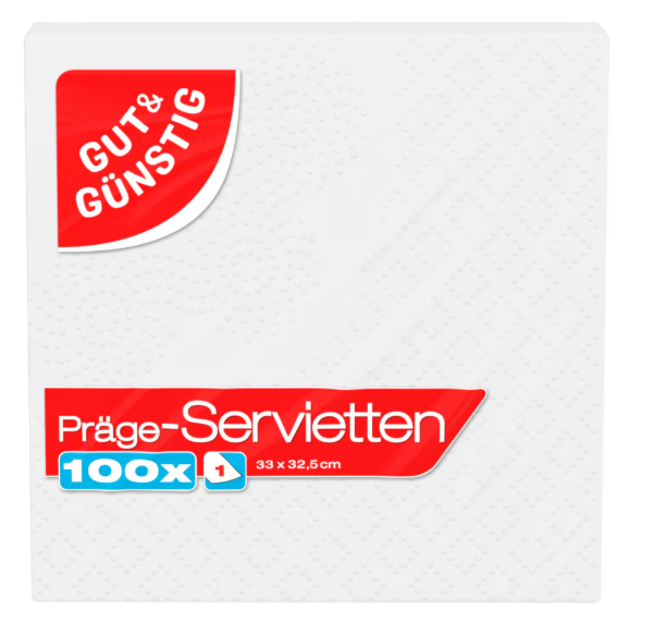 Bild von G+G SERVIETTEN WEISS     100ER