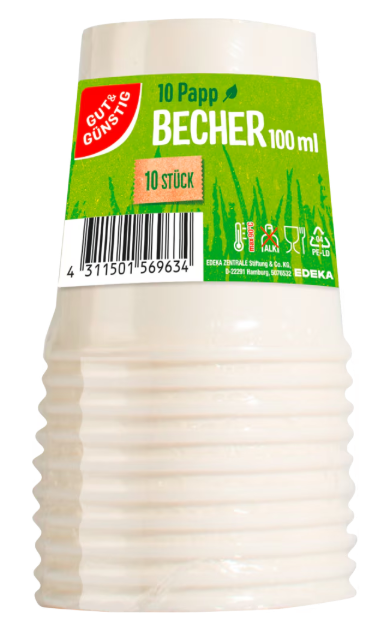 Bild von G&G Pappbecher 0,1l 10ST