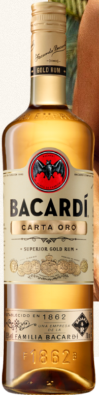 Bild von Bacardi Rum Carta Oro 37,5% 0,7l